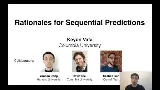 Rationales for Sequential Predictions (EMNLP 2021 Talk)