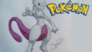 Drawing Mewtwo - Pokemon