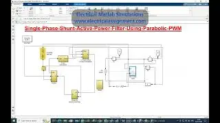 Single Phase Shunt Active Power Filter Using Parabolic PWM Matlab Electrical Simulink Simulation