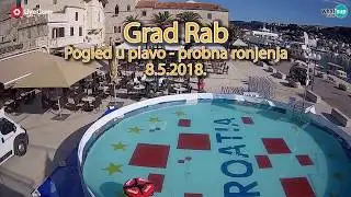Grad Rab, Pogled u plavo, probna ronjenja