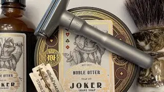 Wetshaving: 1st Use of the Scary Merkur Futur, Joker by Noble Otter 🔥🩸🔥🩸 Happy Birthday, Jason!