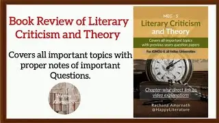 Best Book For Literary Criticism and Theory @HappyLiterature #englishliterature