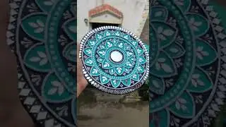 DIY wall decor | mud mirror work | Lippan art #lippanwork #lippanart #mudmirrorwork  #walldecoration