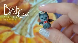 Милая подвеска кот-вампир из полимерной глины ⭐️ Простой видео-урок для начинающих