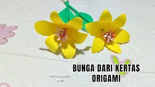Super easy origami flower for beginners/hamray paper craft