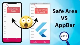 Flutter Tutorial - Safe Area VS AppBar - Android & iOS