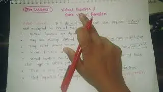 Interface | Virtual function | Pure virtual function| Abstract class in C++ in Hindi