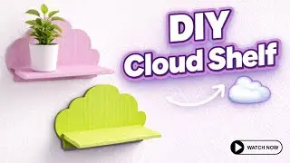 DIY Cloud Wall Shelf☁️✨||Cardboard Wall Shelf from Waste||Home Decor|#diy#viralvideo#walldecor#shelf