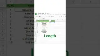 Length function in Google Sheets #shorts #googlesheets