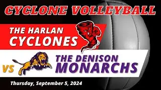 HCHS Cyclone Volleyball - Harlan vs Denison - 9/5/24