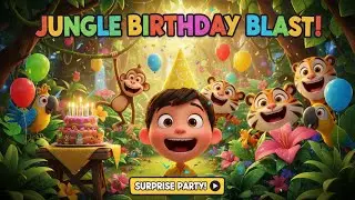 Surprise Birthday Party 🎉 | Funny Jungle Animals Cartoon for Kids