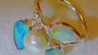 Ring Opals, With Big Pearl.