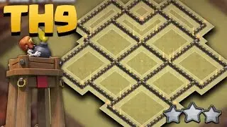 Town Hall 9 BEST War Base Anti 3 Star Update *BOMB TOWER*  (TH9 Anti Queen Walk/Valkyries) + Replays