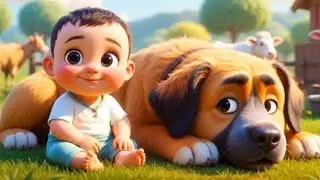 “Little Baby & Big Dog – Best Friends on the Animal Farm”#oldmacdonaldhadafarmpoem 