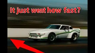 1200hp Triumph TR8 posts best MPH in 1/3 mile roll race! Almost can't stop!