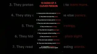 10 signs of CLEVER PERSON.#psychology#popular#motivation#ytshorts #shortsvideo#shorts #shortsviral