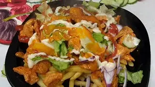 loaded chicken tikka chips| loaded chips| fries| chicken tikka recipe|