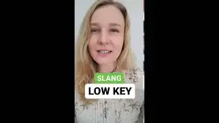 Use the Phrases 'LOW KEY' just like a native English speaker! -Learn English Slang #shorts