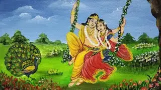 Radha Krishna Painting | Canvas Acrylic Painting