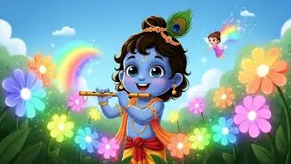Little Krishna and the Rainbow Garden 🌈 | Magical Kids Story | Learn Kindness