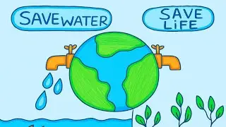  save water save  nature Easy drawing step by step#viralvideo#art#youtubevideo