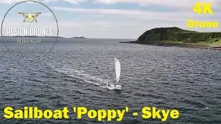 Cinematic Skye - Sailboat 'Poppy', Stein Bay, Waternish - DJI AIR3 4K - June 2024