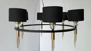 НАСТОЛЬНАЯ ЛАМПА ДЕКОРАТИВНАЯ LUMION SANTIAGO 4516/1T ЦВЕТ АРМАТУРЫ ЛАТУНЬ ЦВЕТ ПЛАФОНОВ ЧЕРНЫЙ