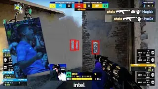crowd reacts on 1v3 by chelo | Vitality vs Imperial
