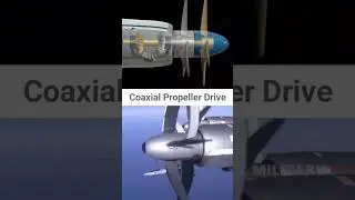 Coaxial propeller Drive shaft mechanism work / aircraft propeller Drive #automobile #mechanical #air