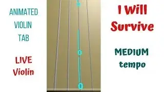 I WILL SURVIVE 🎤 by Perren & Fekaris &mdash; LIVE Violin Tutorial | Animated Violin TAB | MEDIUM Tempo