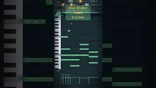 Alan Walker - Faded, in C/Am fl studio midi piano roll #pianoroll #midi #flstudio #alanwalker #faded