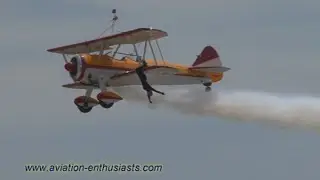 2012 Indianapolis Air Show Jane Wicker Wing Walking Performance