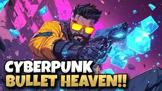 Upcoming Cyberpunk Bullet Heaven Roguelite with Guns! | Sodaman