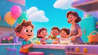 Helping Mom in the Kitchen | Fun Family Song for Kids | Kitchen Adventure Rhyme