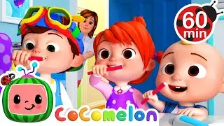 Who can Brush their Teeth the FASTEST!? | Fun with JJ! | CoComelon Nursery Rhymes & Kids Songs