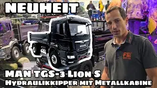 NEUHEIT MAN TGS-3 Lion S Hydraulikkipper by FM electrics + kleiner Rundgang am Stand Intermodellbau