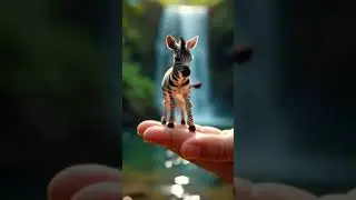 Tiny Baby Zebra on a Finger 🦓✨ Jungle Foal Magic