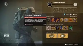 Final Shape New Xur Location Inventory Currency System D2 Sunshot Exotic Catalyst For Sale