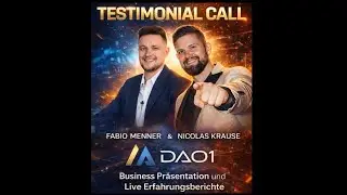 DAO1 TESTIMONIAL CALL  &ndash; Reale Erfahrungen & Einblicke mit @SirNicolasKrause
