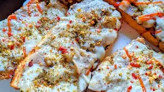 white sauce open cheese sandwich😍😍