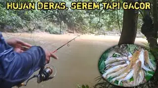 MANCING BAUNG SAAT HUJAN DERAS , SEREM TAPI GACOR
