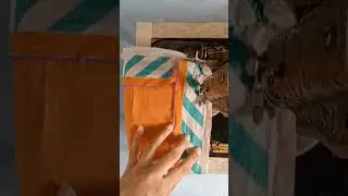 Border applying in easy way 🧡#trending #stitchingtechniques #border #stitchingmethod #stitchingguide