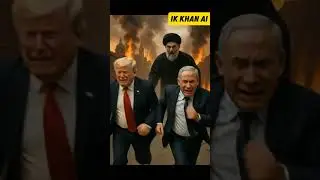 Ayat ullah Khamenei is angry and Donald trump and Netan yahu is crying and running #iran #war #ai