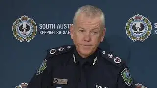 Police Commissioner Grant Stevens press conference re fatal crash at Urrbrae 25/04/20