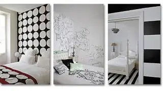 Blanco y negro decoraci&oacute;n de dormitorios ideas