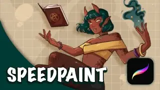 【SPEEDPAINT】Withcy Demon NEW OC (Procreate)