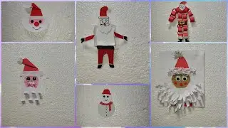 Diy 6 easy peper santa Claus craft ideas/Christmas santa Claus craft/#christmas @BKArtsCraftIdeas 