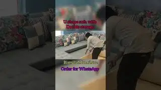 U SHAPE SOFA WITH DOUBLE STORAGE ORDER FOR WHATSAPP #ushapesofa #doublebed #storagesofa #viral