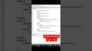 Calculator in java 