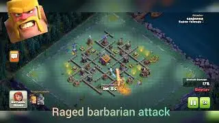 Only raged barbarian attack ⭐⭐⭐ builder base